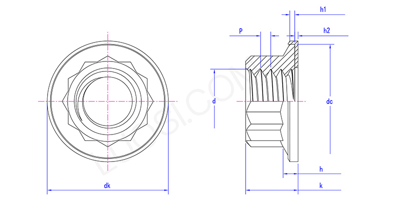 Reliable 12 Point Washer Nut